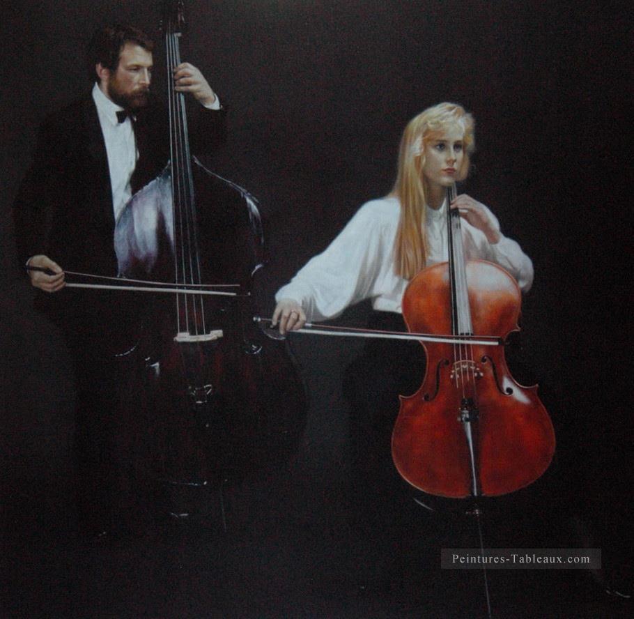 Viola et violoncelliste chinois Chen Yifei Peintures à l'huile